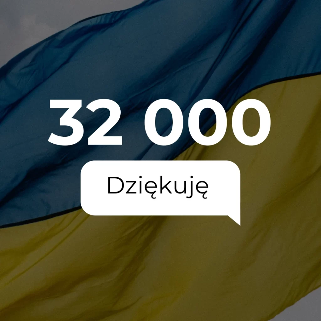 Na dzień 1.01.2024 roku otrzymaliśmy ponad 32 000 “Dziękuję” 🙏🏻
